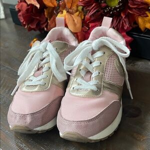 Pink and Gold Kids Sneakers